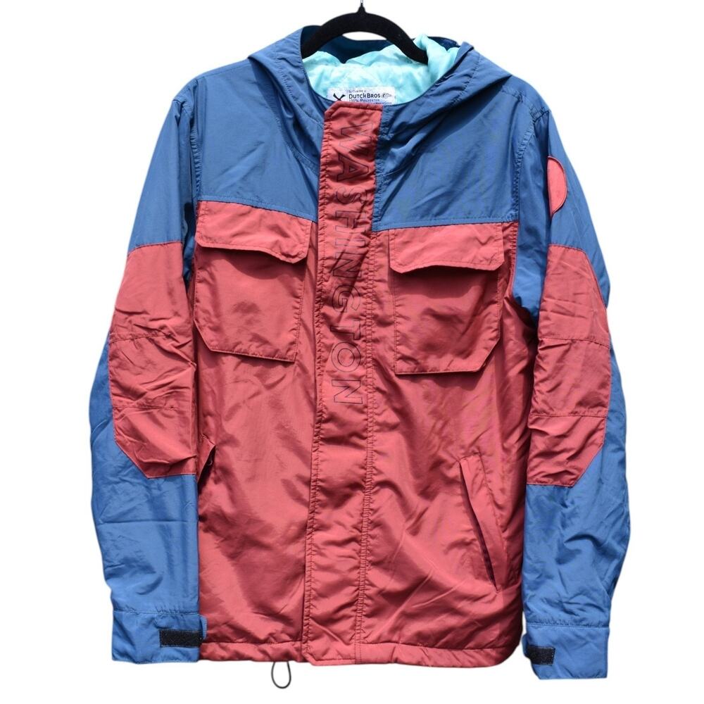 DUTCH BROS COFFEE Washington Colorblock Full Zip Hooded Jacket Adult Small